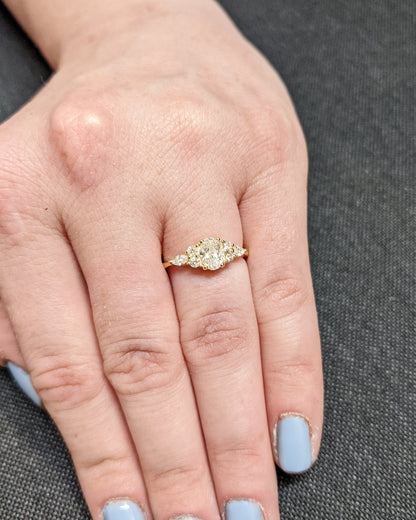 Asscher Three Stones Engagement Ring – 5.75 CT Moissanite Diamond