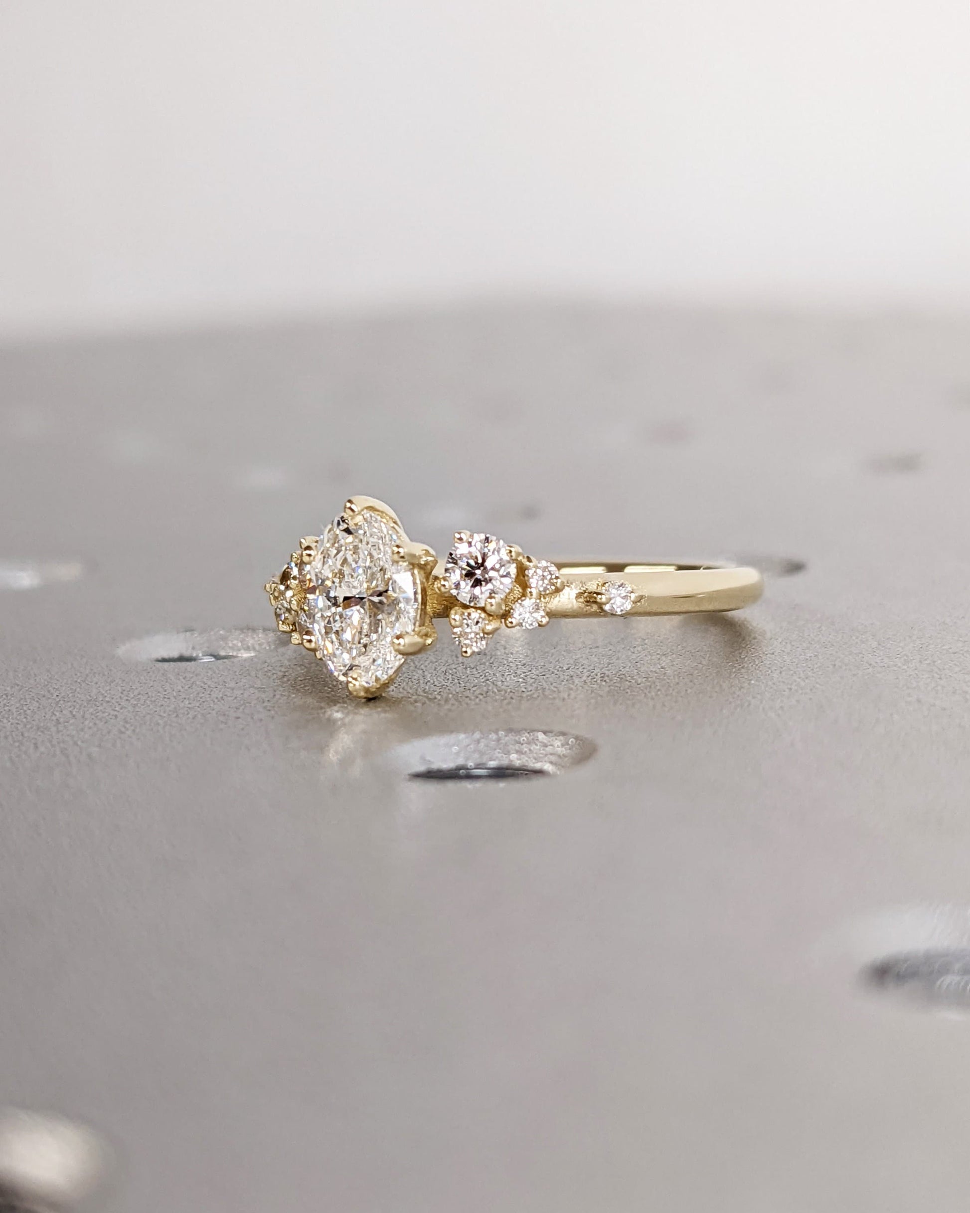 Asscher Three Stones Engagement Ring – 5.75 CT Moissanite Diamond