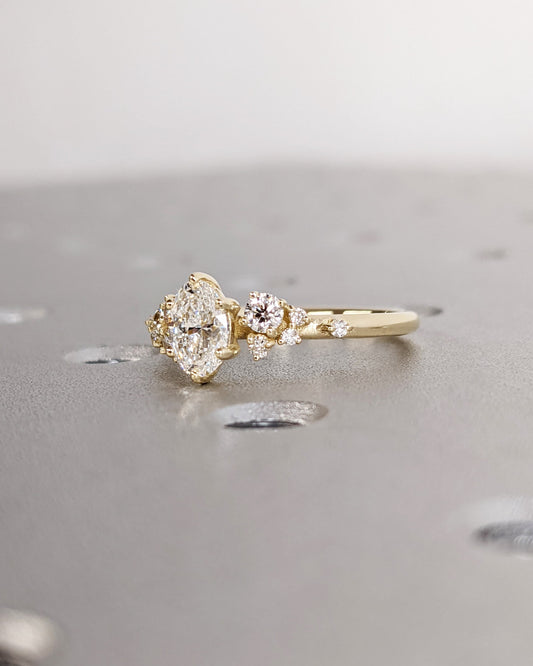 Asscher Three Stones Engagement Ring – 5.75 CT Moissanite Diamond