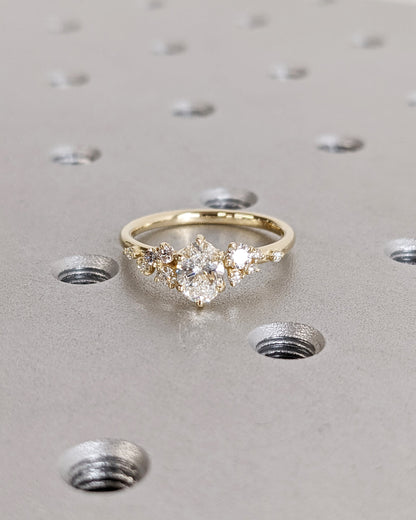 Asscher Three Stones Engagement Ring – 5.75 CT Moissanite Diamond