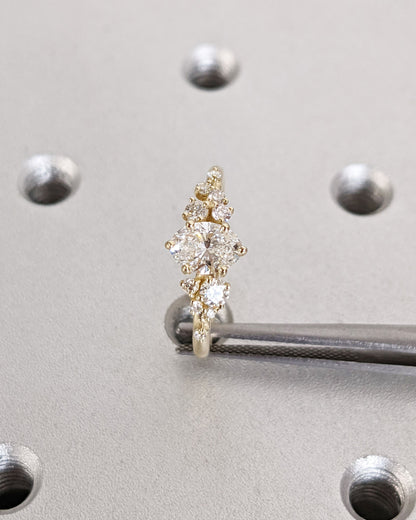 Asscher Three Stones Engagement Ring – 5.75 CT Moissanite Diamond