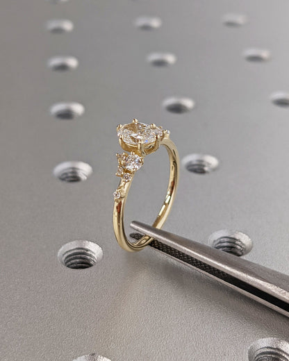 Asscher Three Stones Engagement Ring – 5.75 CT Moissanite Diamond
