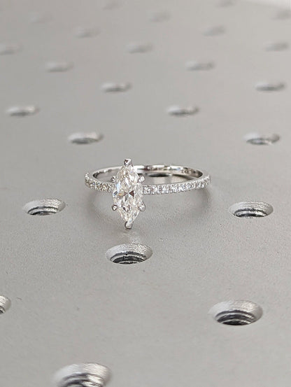 Asscher Three Stones Engagement Ring – 5.75 CT Moissanite Diamond