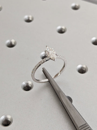 Asscher Three Stones Engagement Ring – 5.75 CT Moissanite Diamond
