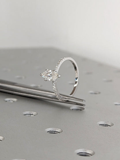 Asscher Three Stones Engagement Ring – 5.75 CT Moissanite Diamond