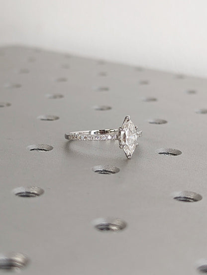 Asscher Three Stones Engagement Ring – 5.75 CT Moissanite Diamond