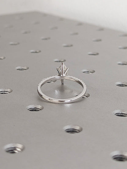 Asscher Three Stones Engagement Ring – 5.75 CT Moissanite Diamond