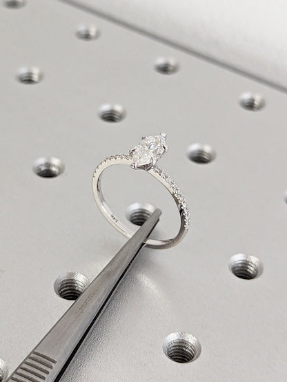 Asscher Three Stones Engagement Ring – 5.75 CT Moissanite Diamond