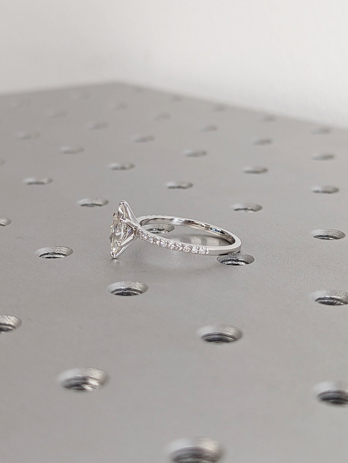 Asscher Three Stones Engagement Ring – 5.75 CT Moissanite Diamond