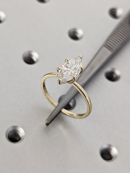 Asscher Three Stones Engagement Ring – 5.75 CT Moissanite Diamond