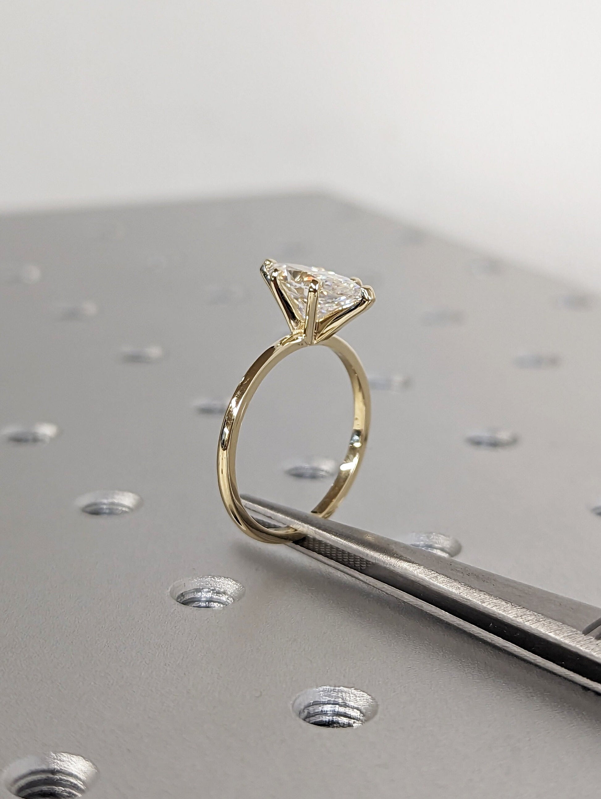 Asscher Three Stones Engagement Ring – 5.75 CT Moissanite Diamond