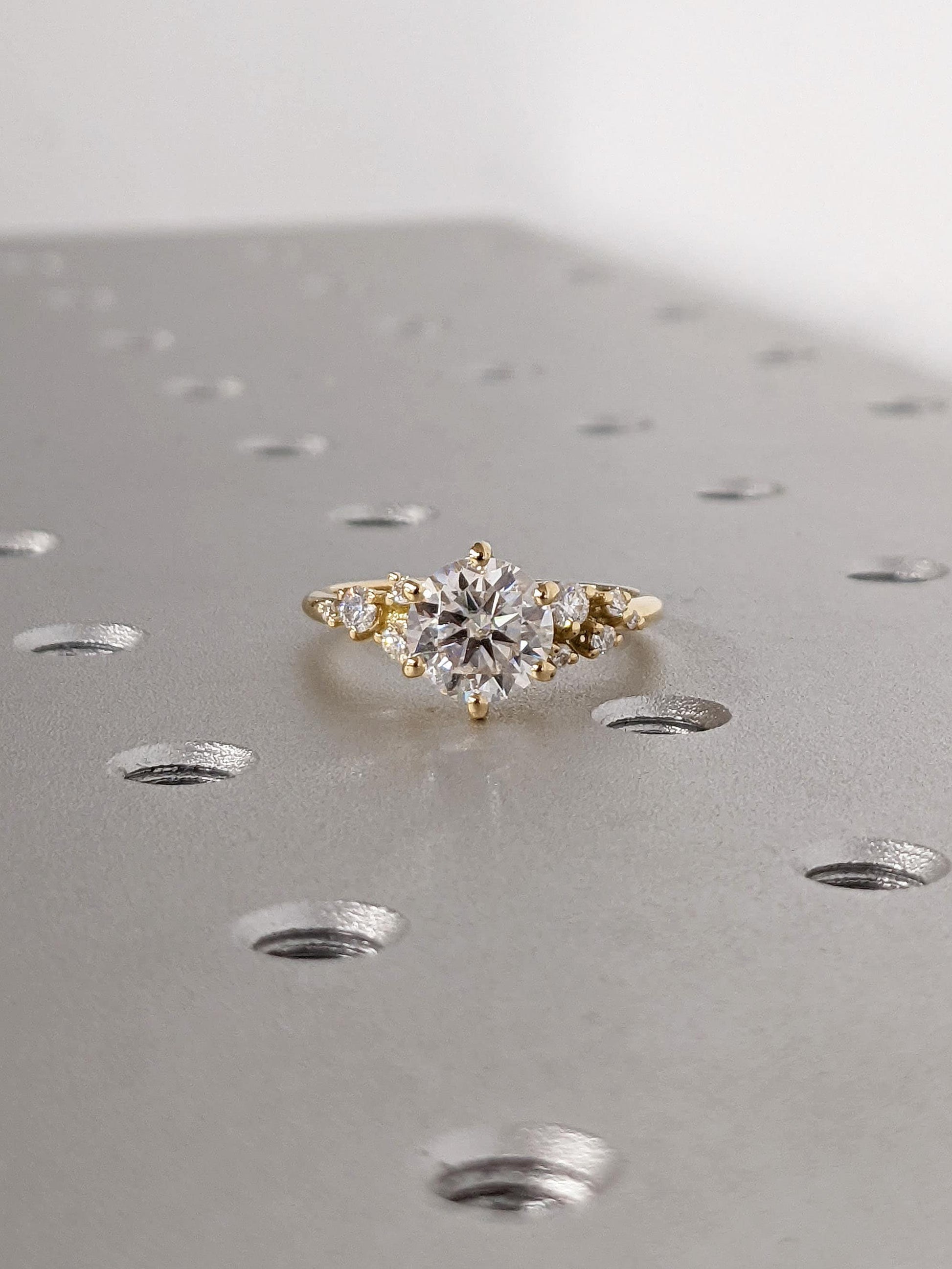 Asscher Three Stones Engagement Ring – 5.75 CT Moissanite Diamond