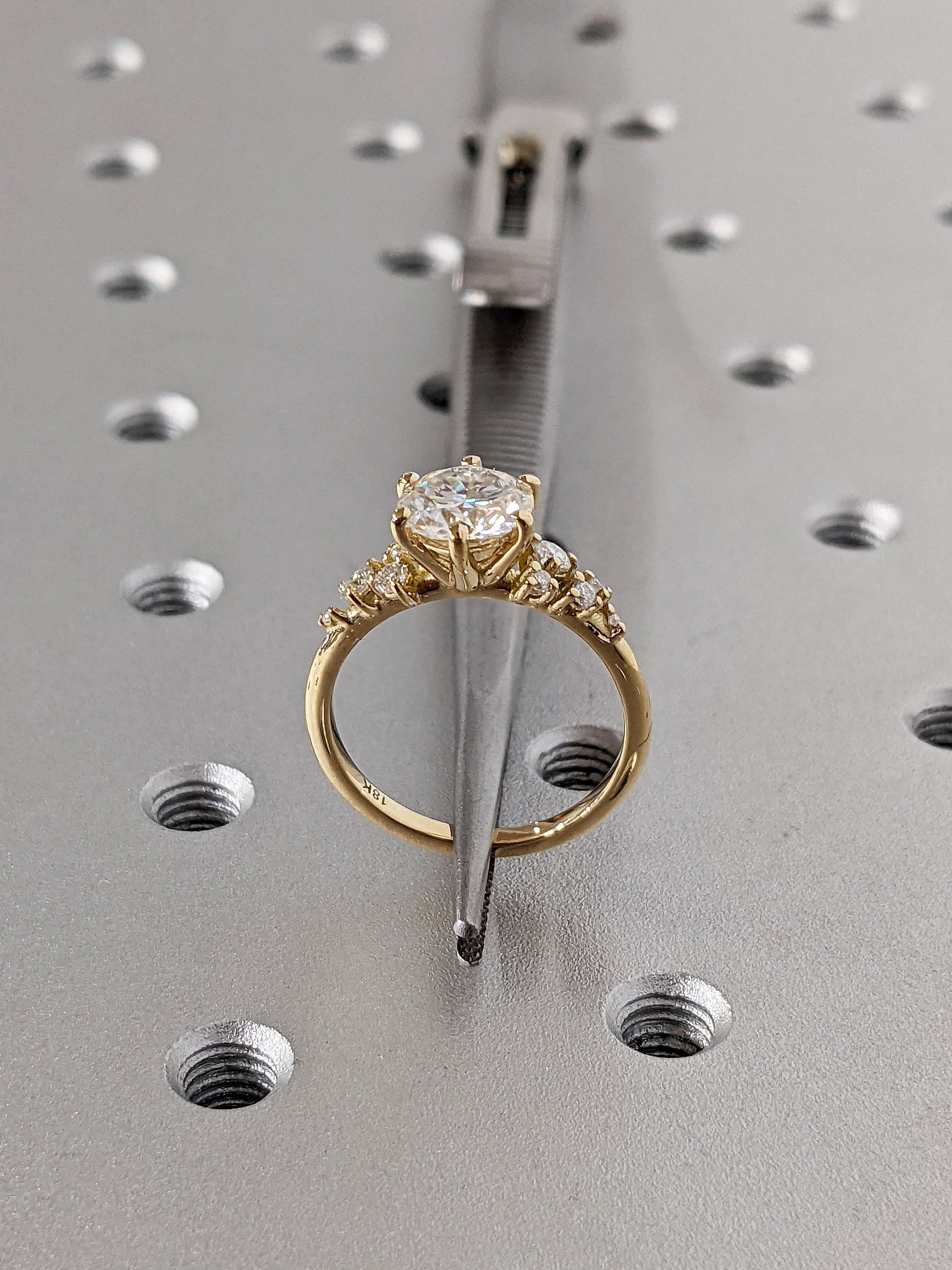 Asscher Three Stones Engagement Ring – 5.75 CT Moissanite Diamond