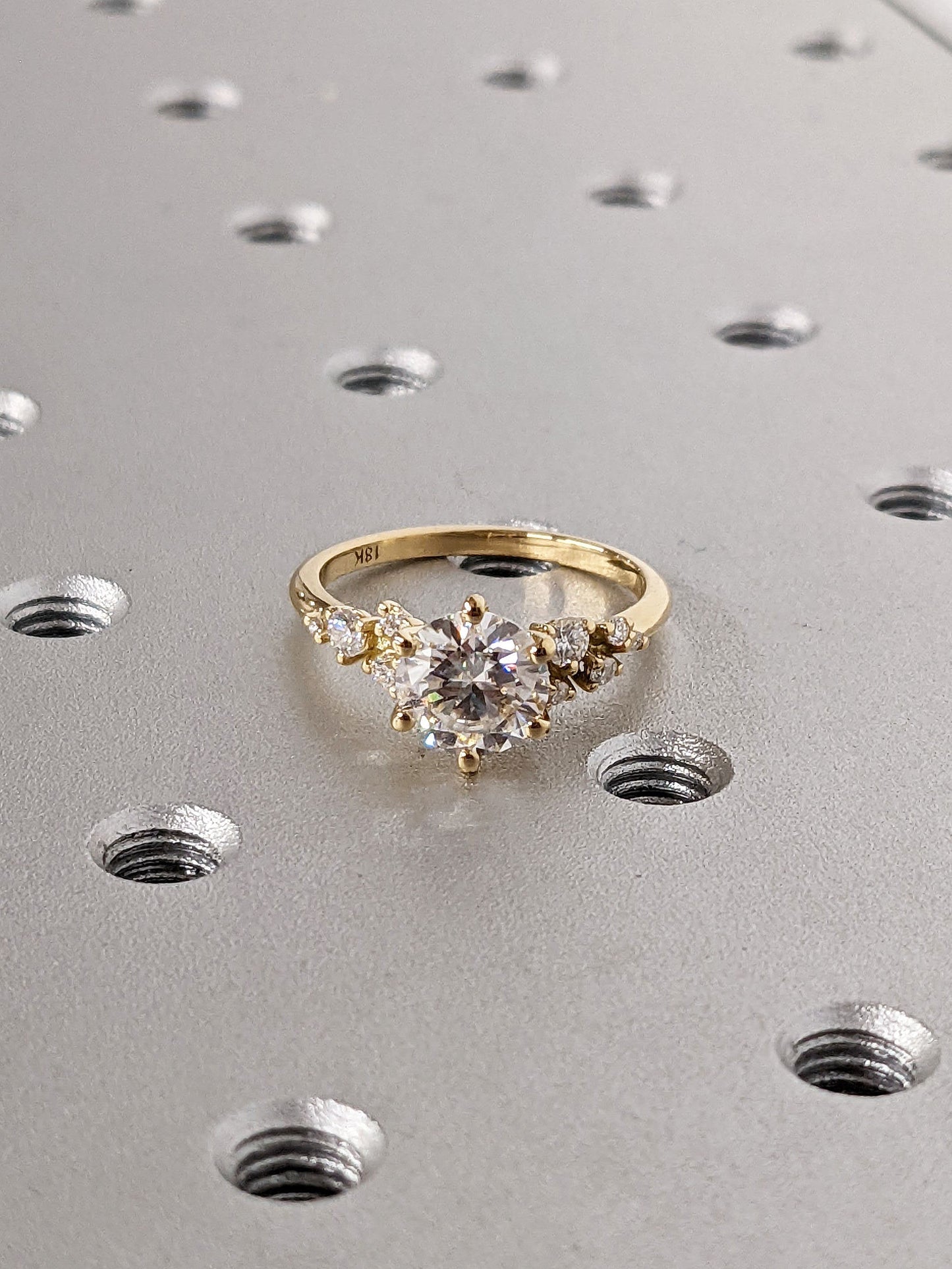 Asscher Three Stones Engagement Ring – 5.75 CT Moissanite Diamond