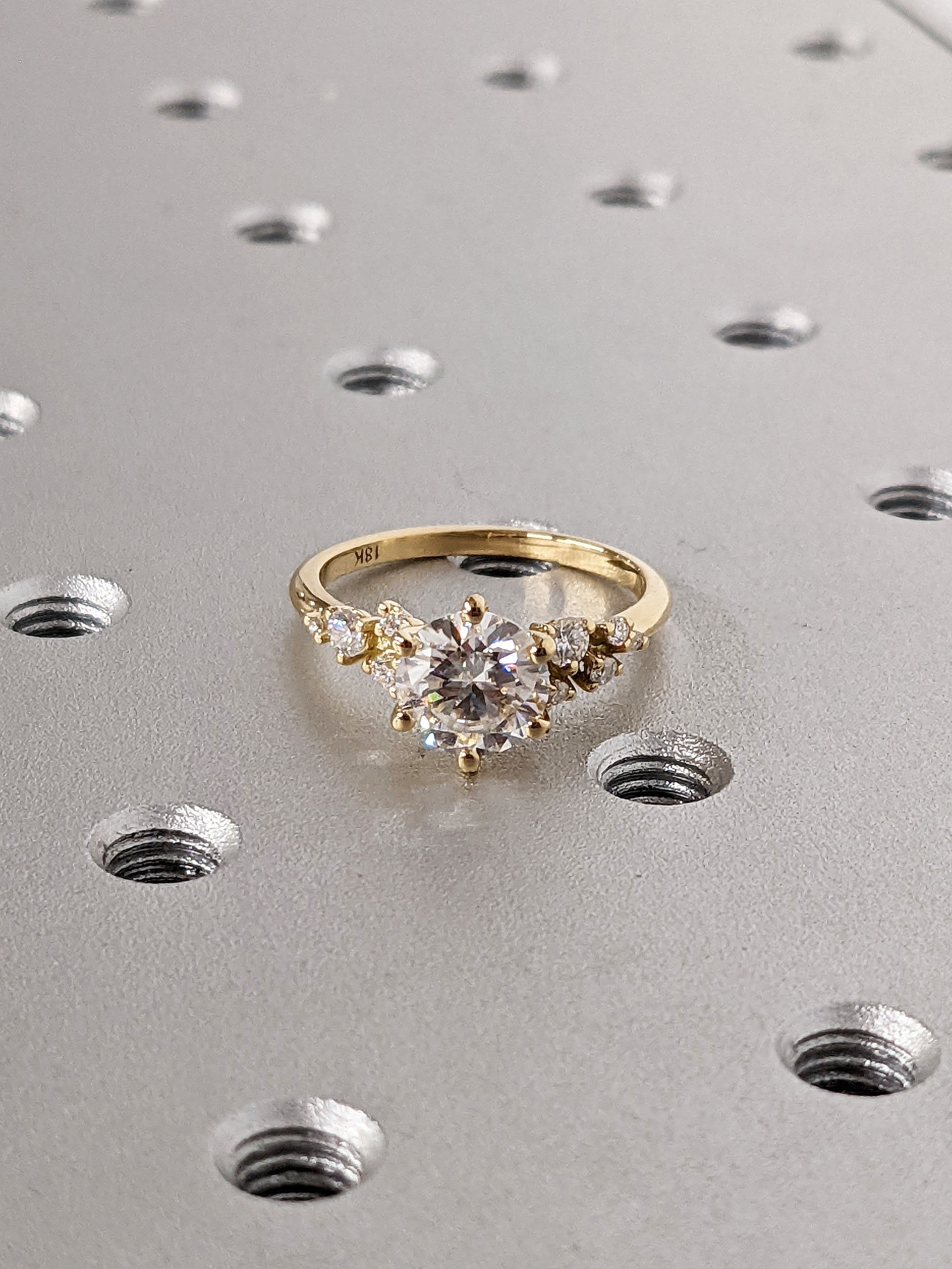 Asscher Three Stones Engagement Ring – 5.75 CT Moissanite Diamond