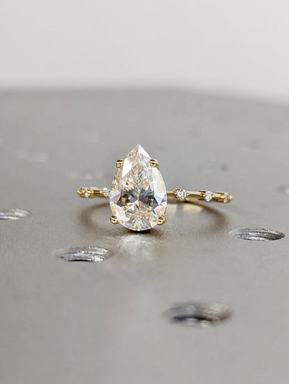 Asscher Three Stones Engagement Ring – 5.75 CT Moissanite Diamond