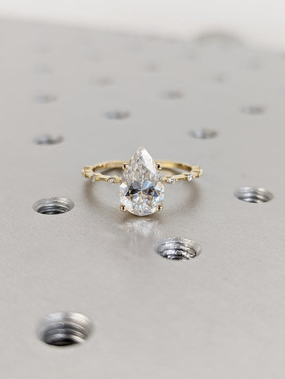 Asscher Three Stones Engagement Ring – 5.75 CT Moissanite Diamond