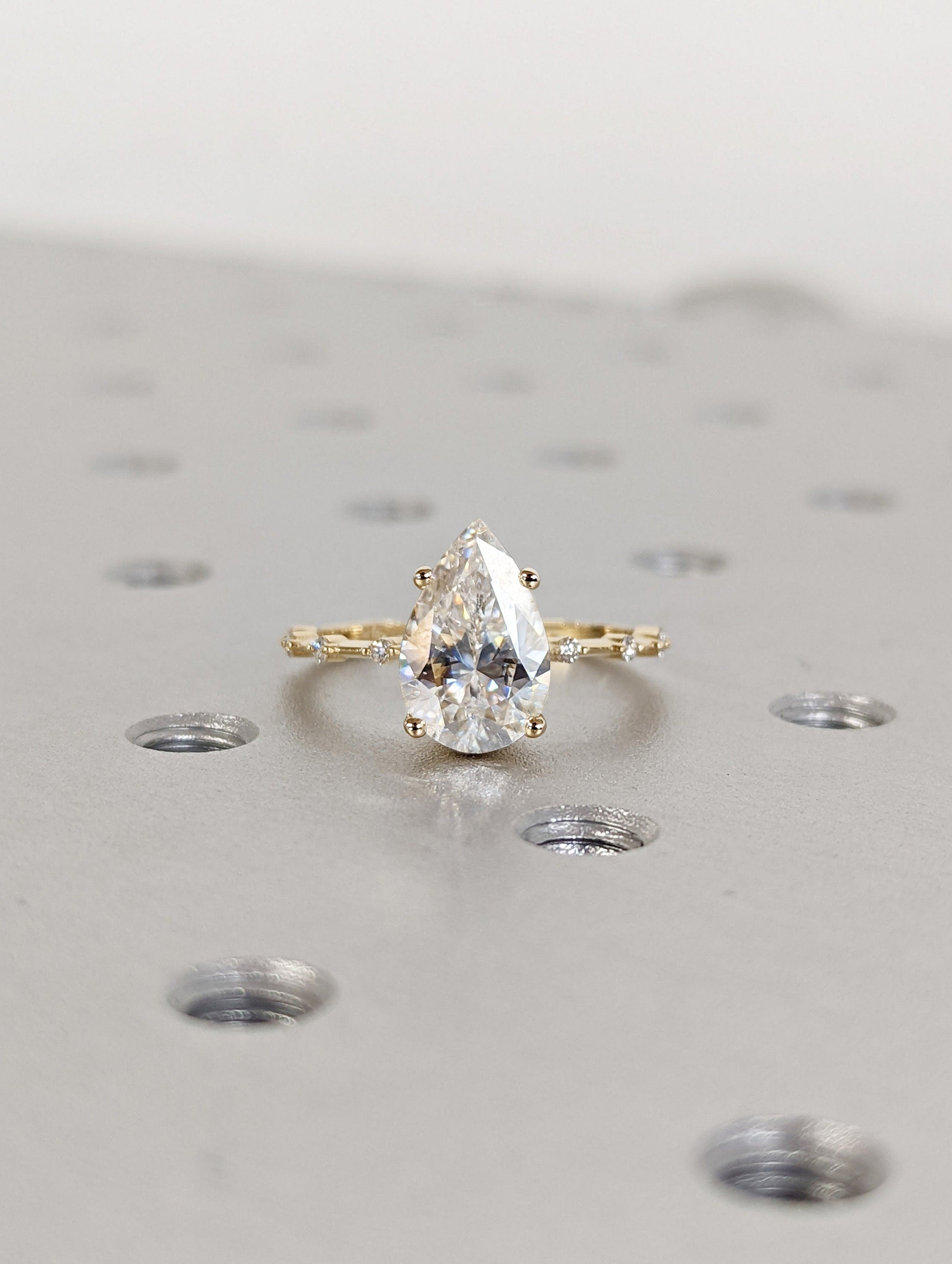Asscher Three Stones Engagement Ring – 5.75 CT Moissanite Diamond