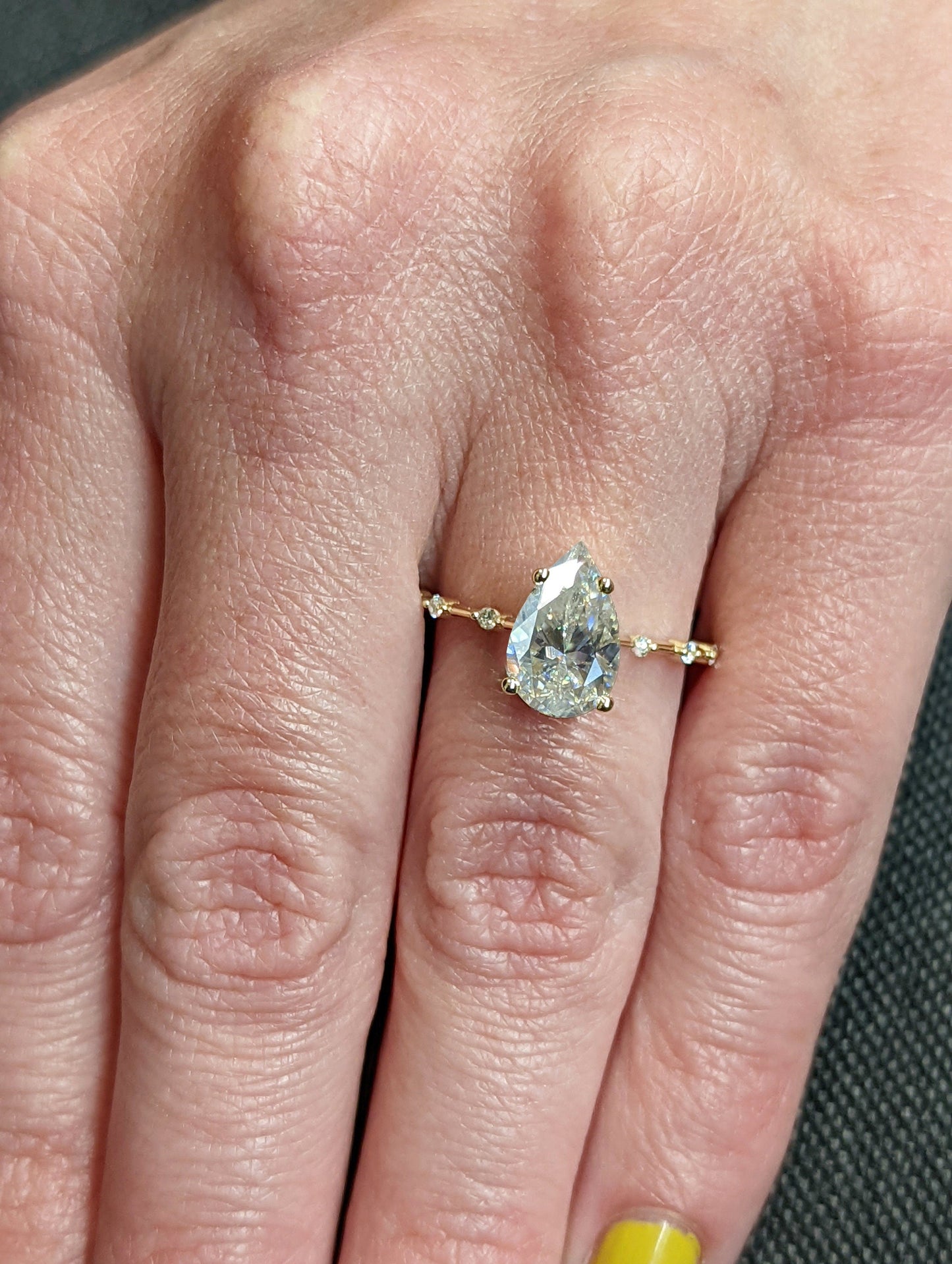 Asscher Three Stones Engagement Ring – 5.75 CT Moissanite Diamond