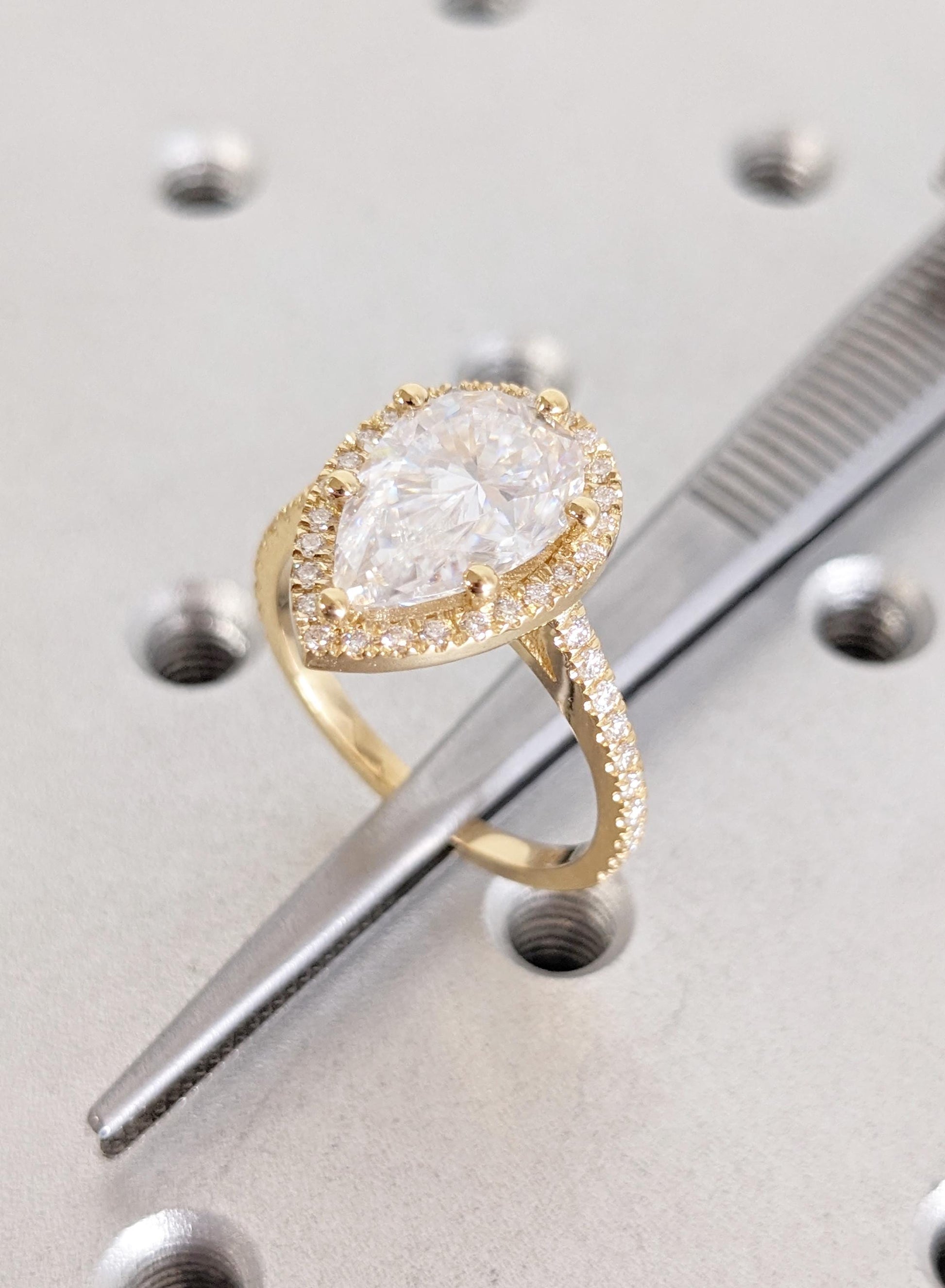Asscher Three Stones Engagement Ring – 5.75 CT Moissanite Diamond