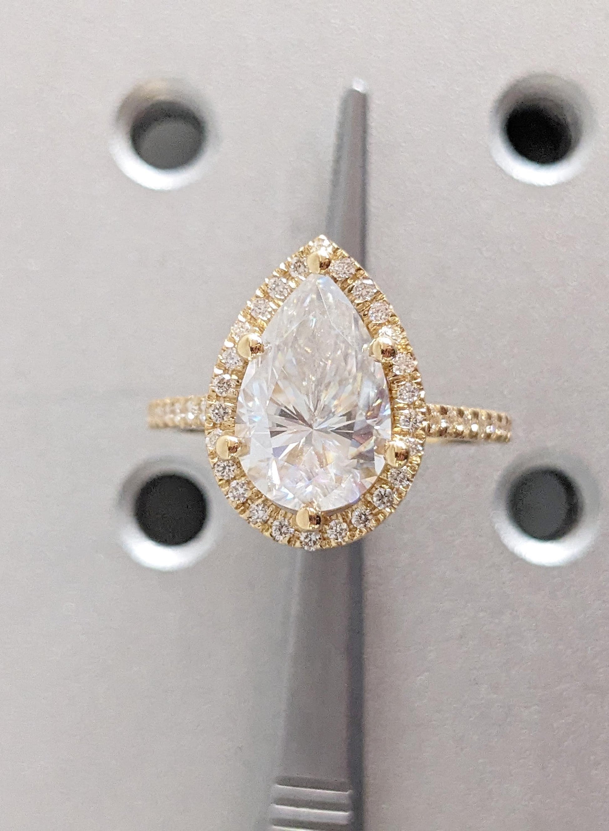 Asscher Three Stones Engagement Ring – 5.75 CT Moissanite Diamond