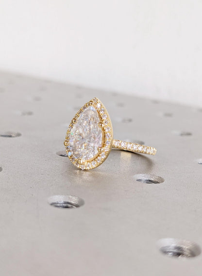 Asscher Three Stones Engagement Ring – 5.75 CT Moissanite Diamond