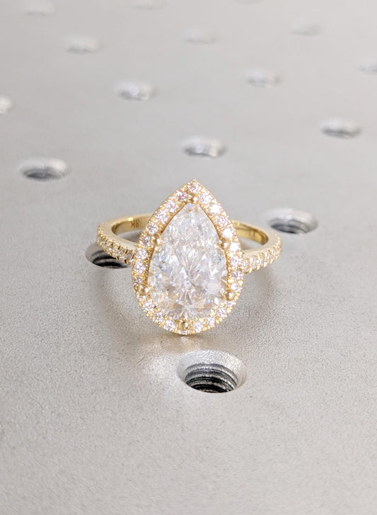 Asscher Three Stones Engagement Ring – 5.75 CT Moissanite Diamond