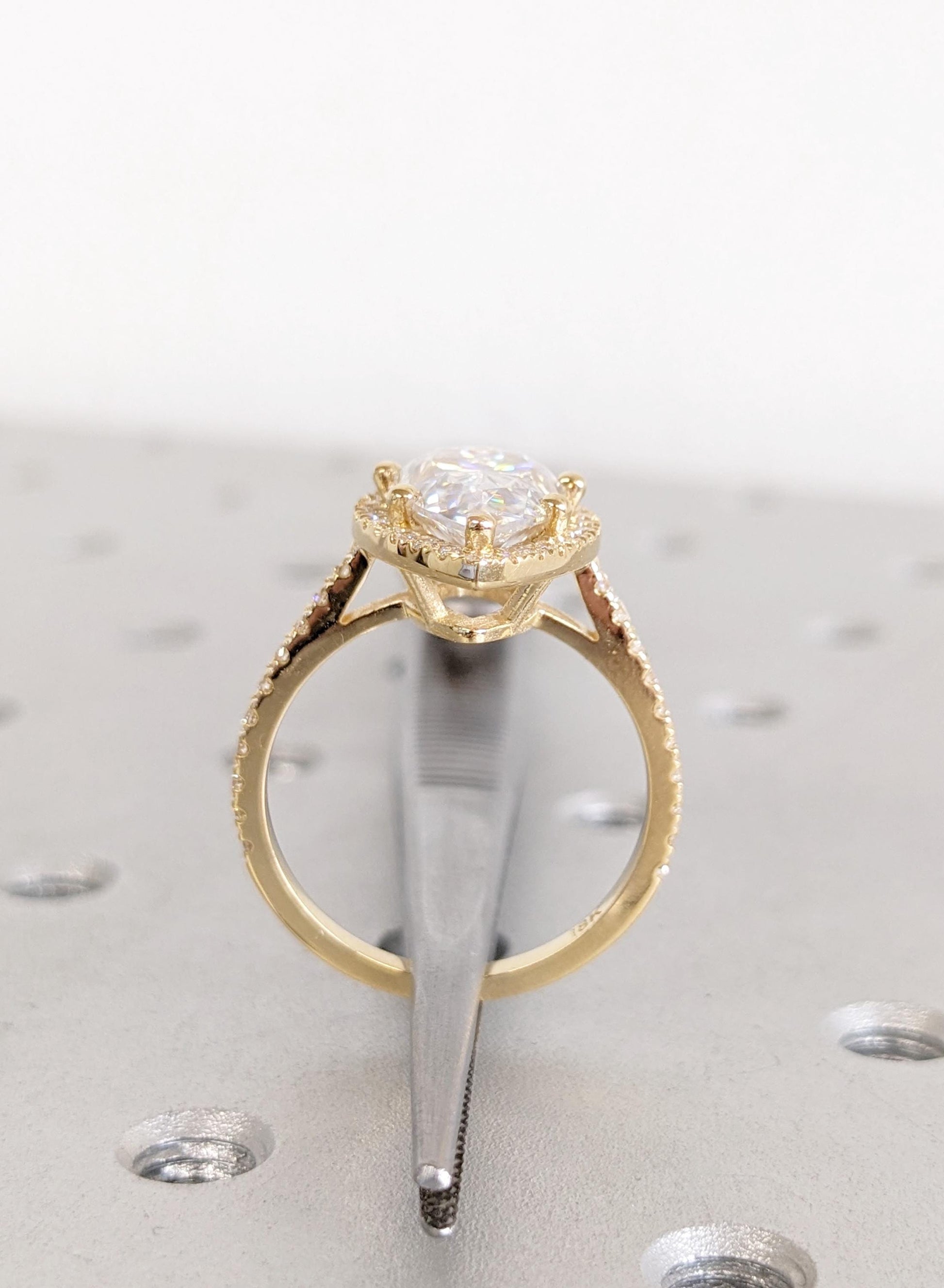 Asscher Three Stones Engagement Ring – 5.75 CT Moissanite Diamond