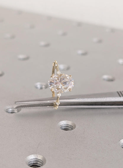 Asscher Three Stones Engagement Ring – 5.75 CT Moissanite Diamond