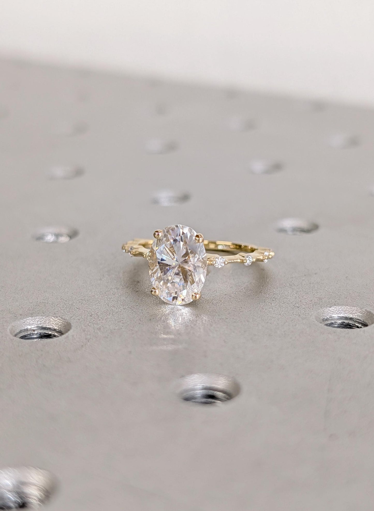 Asscher Three Stones Engagement Ring – 5.75 CT Moissanite Diamond