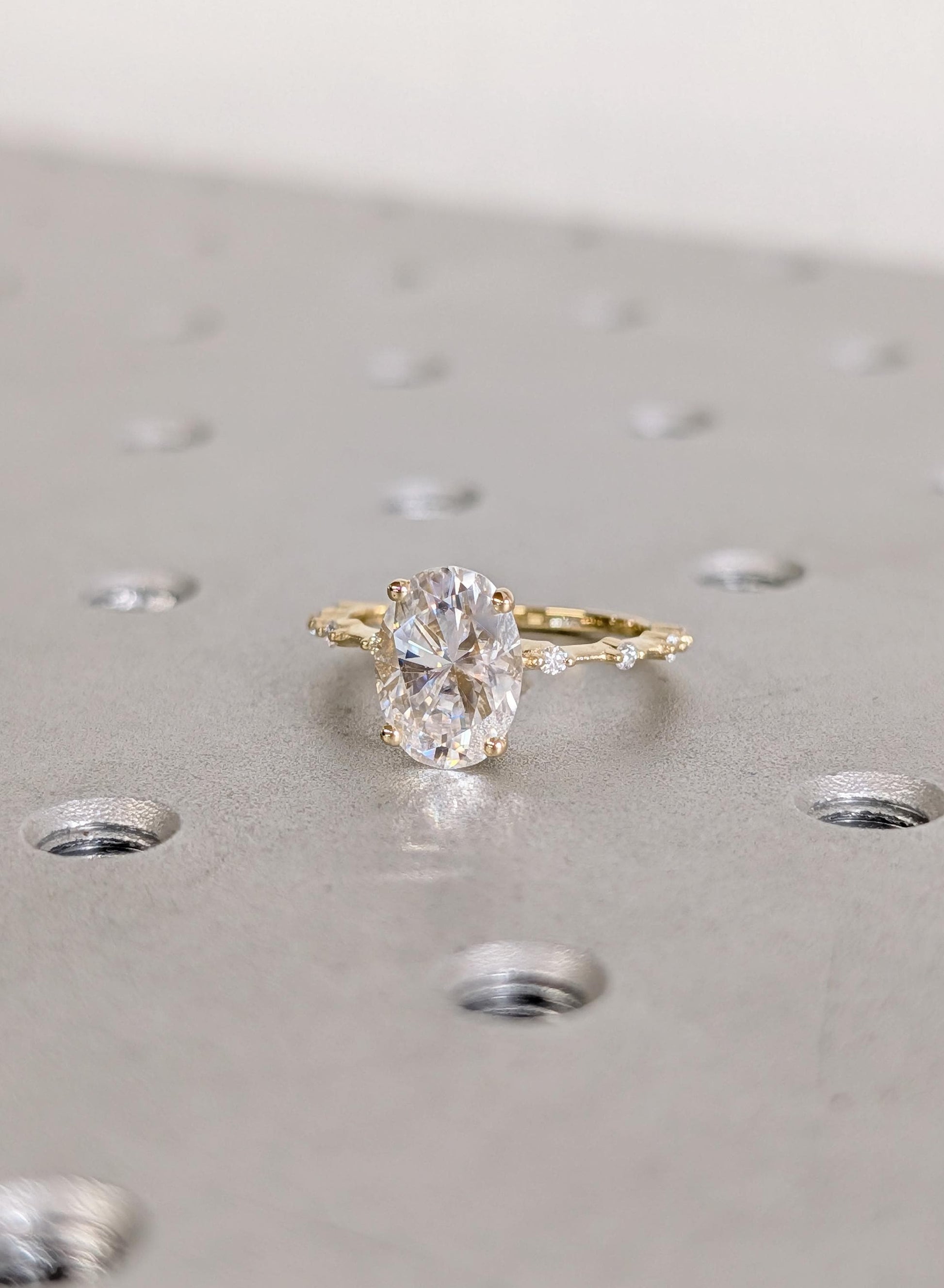 Asscher Three Stones Engagement Ring – 5.75 CT Moissanite Diamond