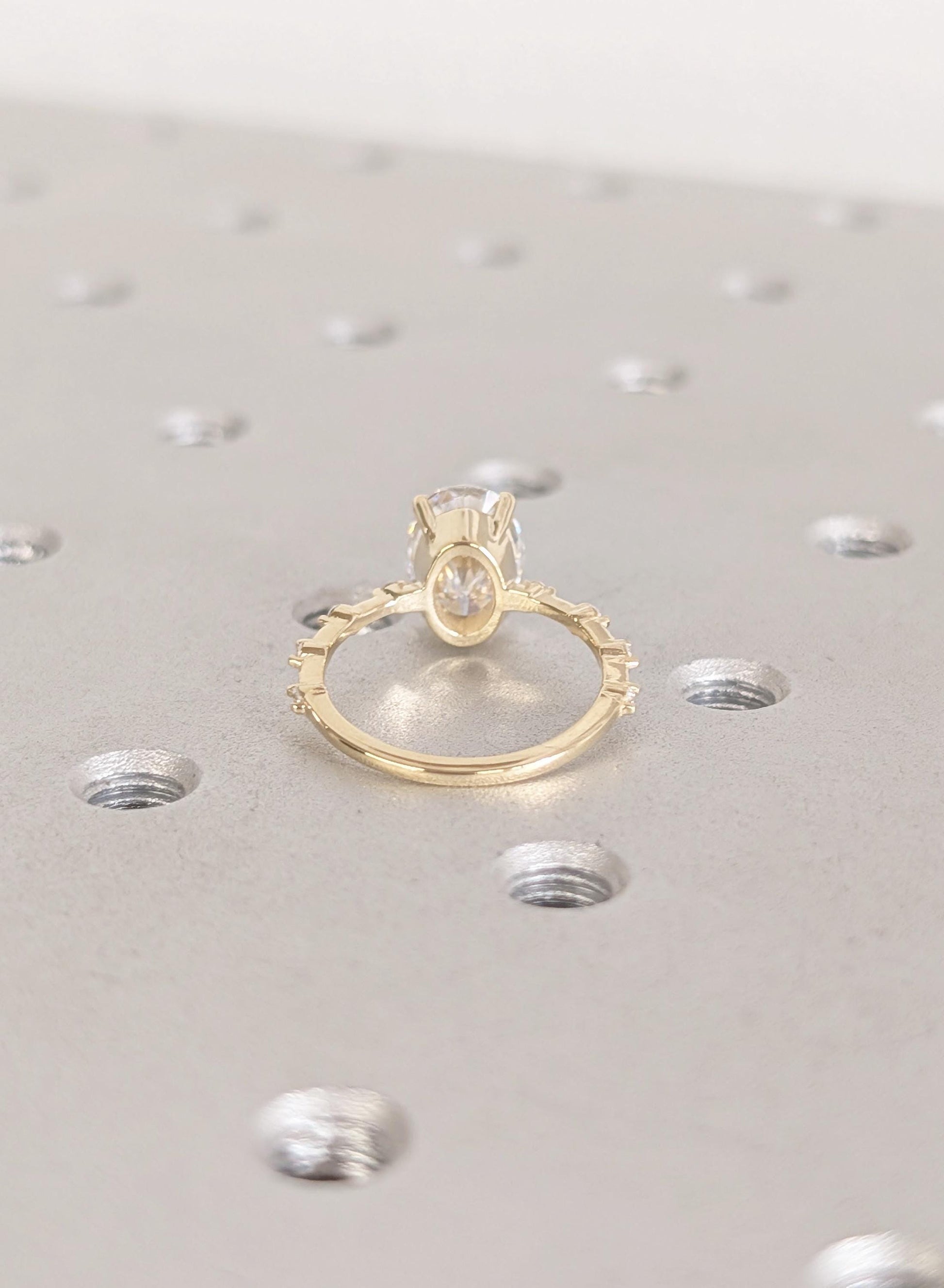 Asscher Three Stones Engagement Ring – 5.75 CT Moissanite Diamond