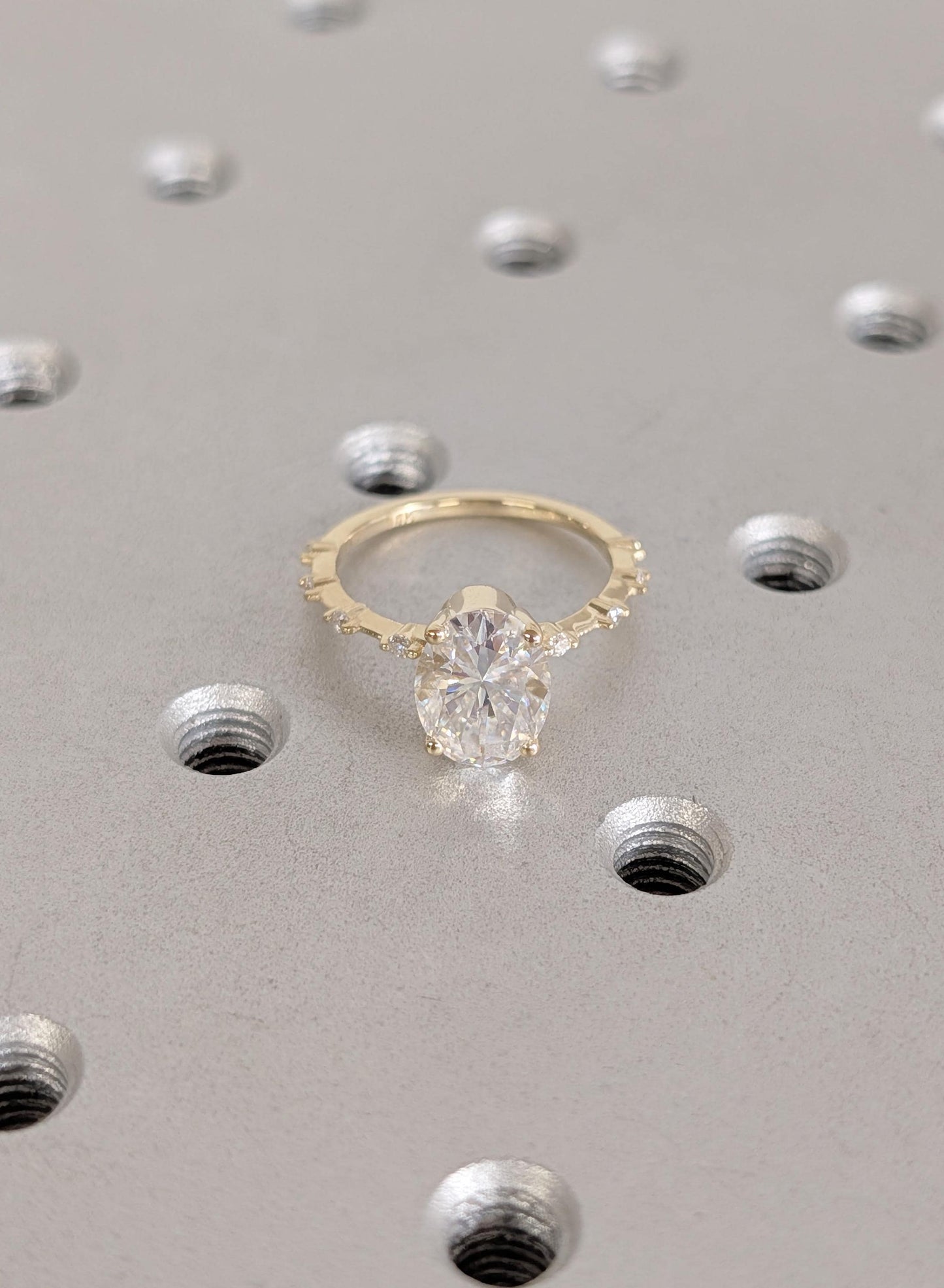 Asscher Three Stones Engagement Ring – 5.75 CT Moissanite Diamond