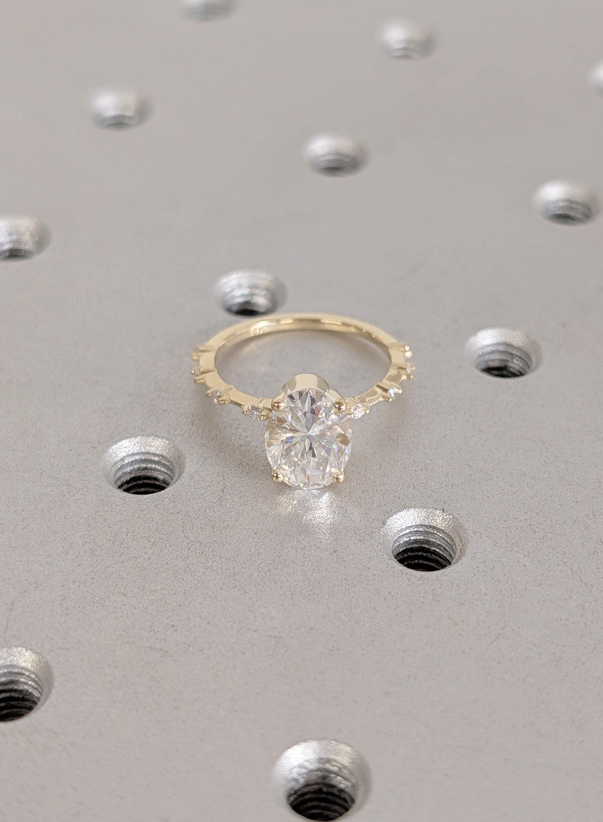 Asscher Three Stones Engagement Ring – 5.75 CT Moissanite Diamond