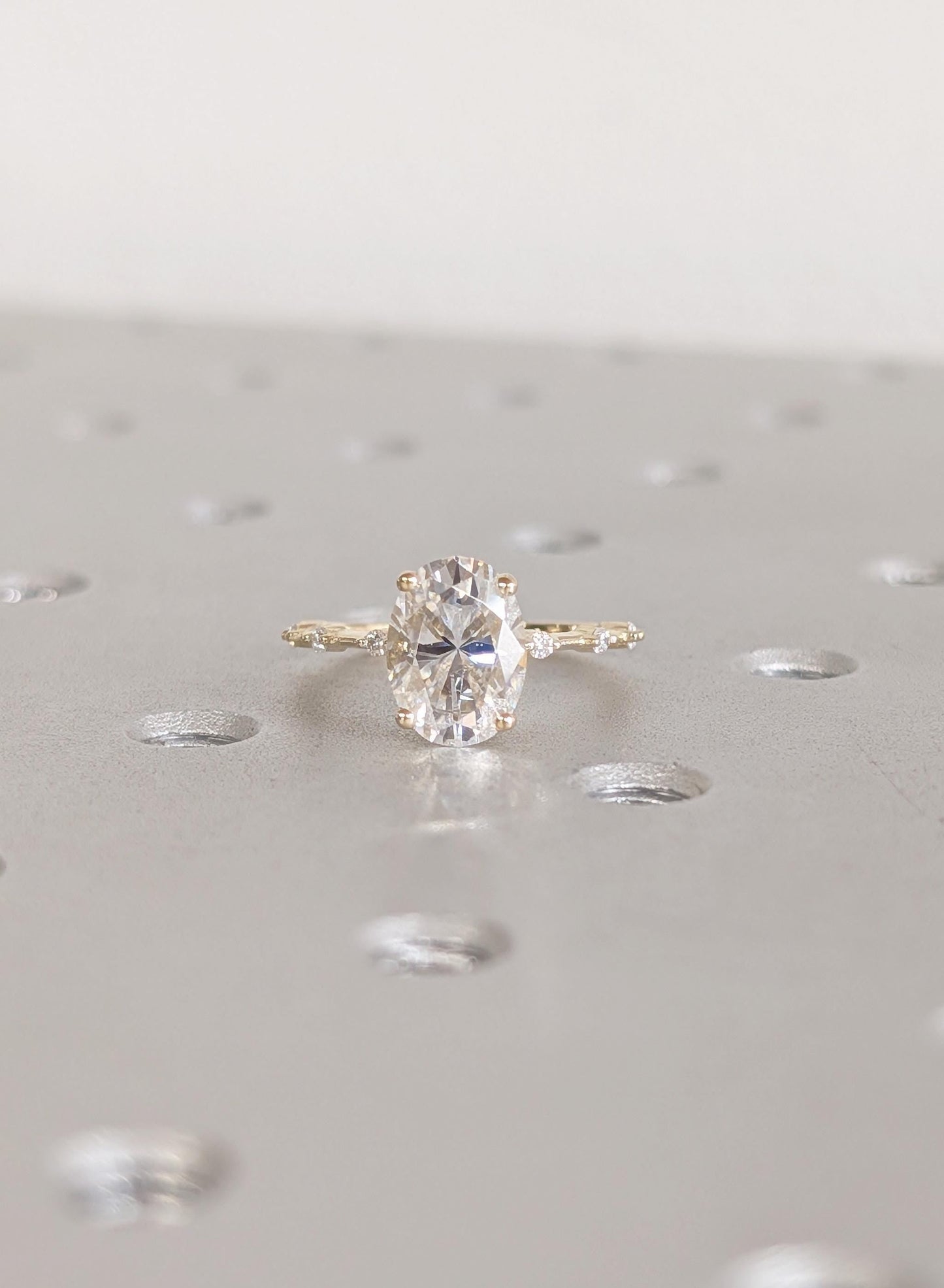 Asscher Three Stones Engagement Ring – 5.75 CT Moissanite Diamond