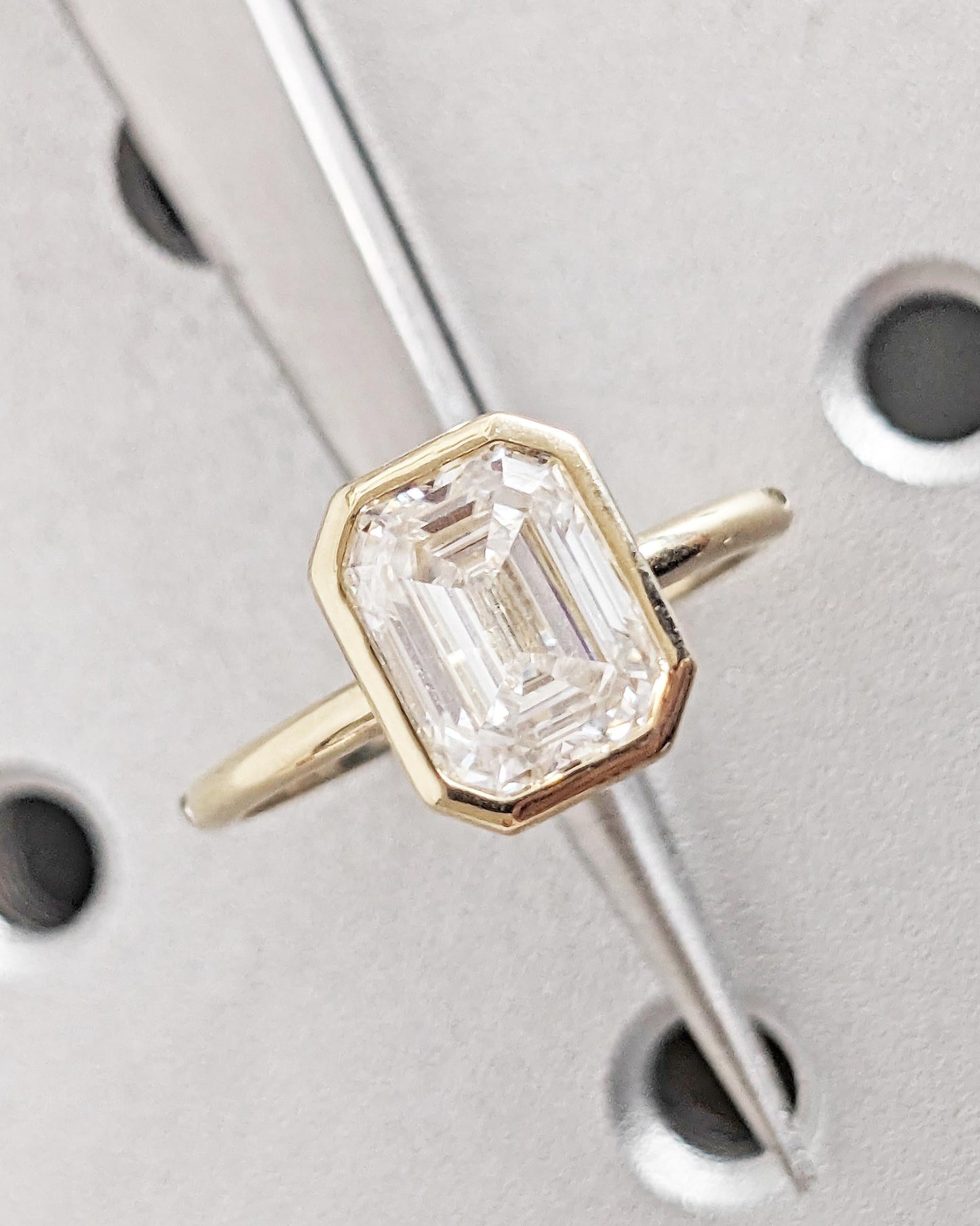 Asscher Three Stones Engagement Ring – 5.75 CT Moissanite Diamond