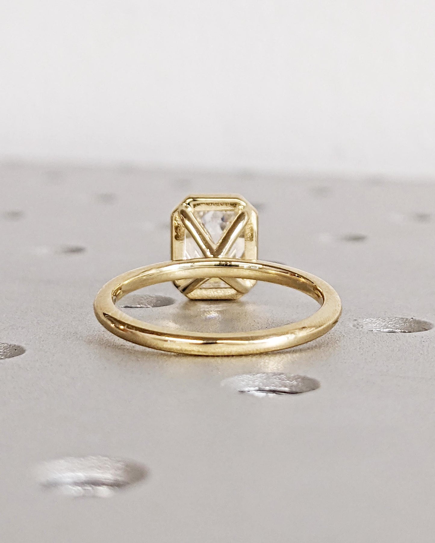 Asscher Three Stones Engagement Ring – 5.75 CT Moissanite Diamond