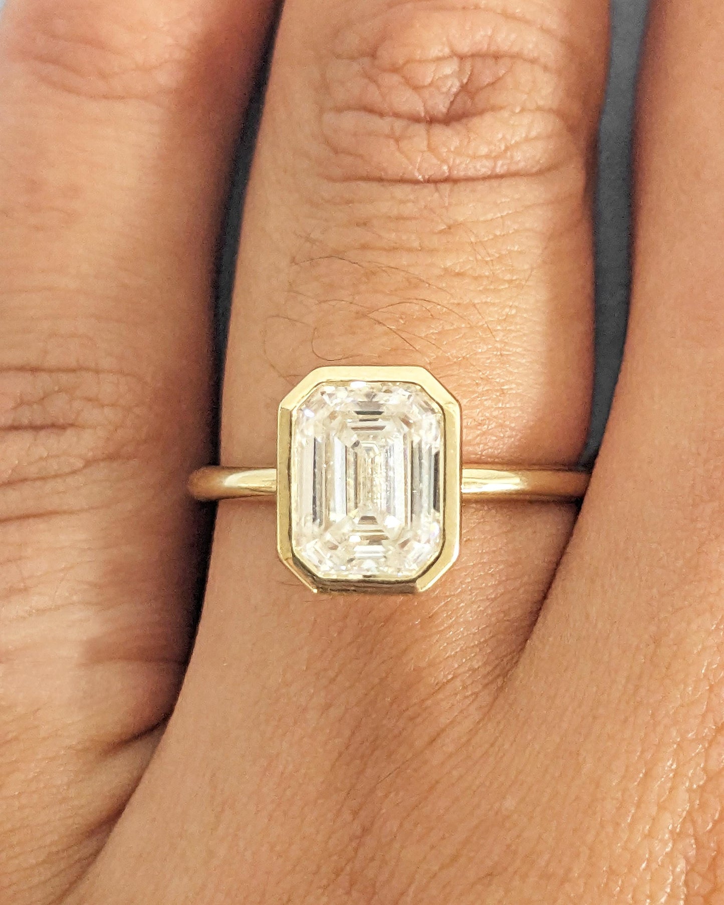 Asscher Three Stones Engagement Ring – 5.75 CT Moissanite Diamond