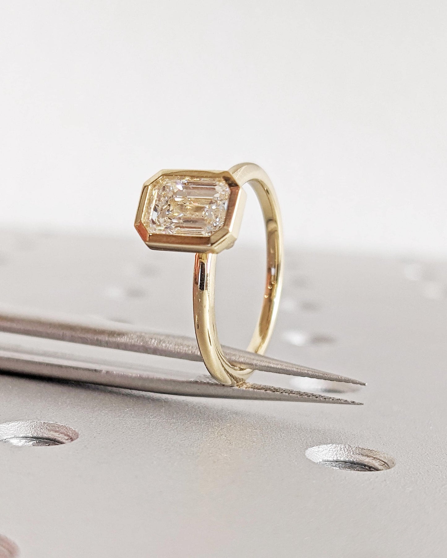 Asscher Three Stones Engagement Ring – 5.75 CT Moissanite Diamond