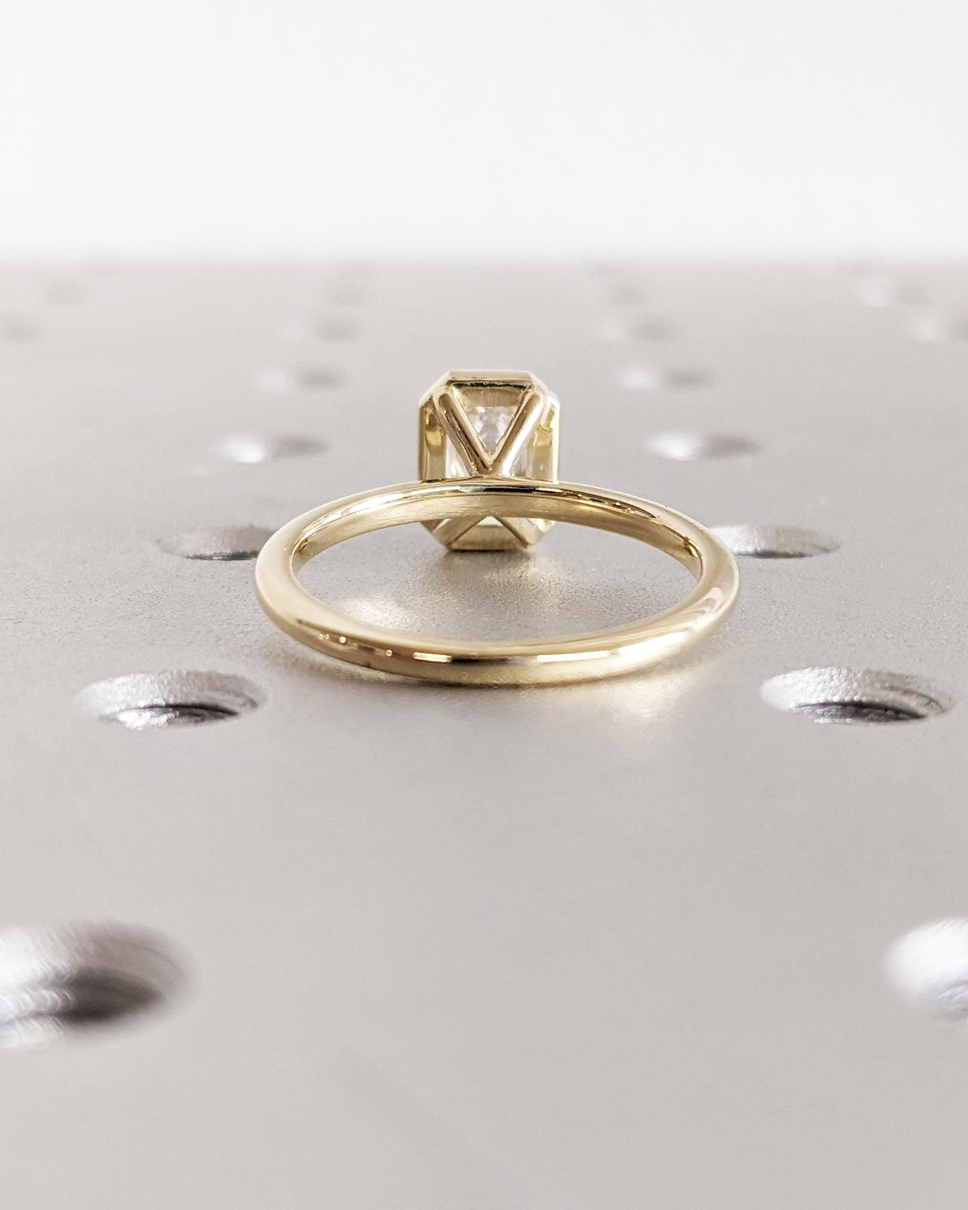 Asscher Three Stones Engagement Ring – 5.75 CT Moissanite Diamond