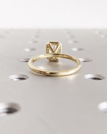Asscher Three Stones Engagement Ring – 5.75 CT Moissanite Diamond
