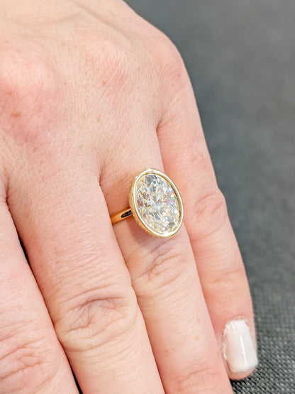 Asscher Three Stones Engagement Ring – 5.75 CT Moissanite Diamond