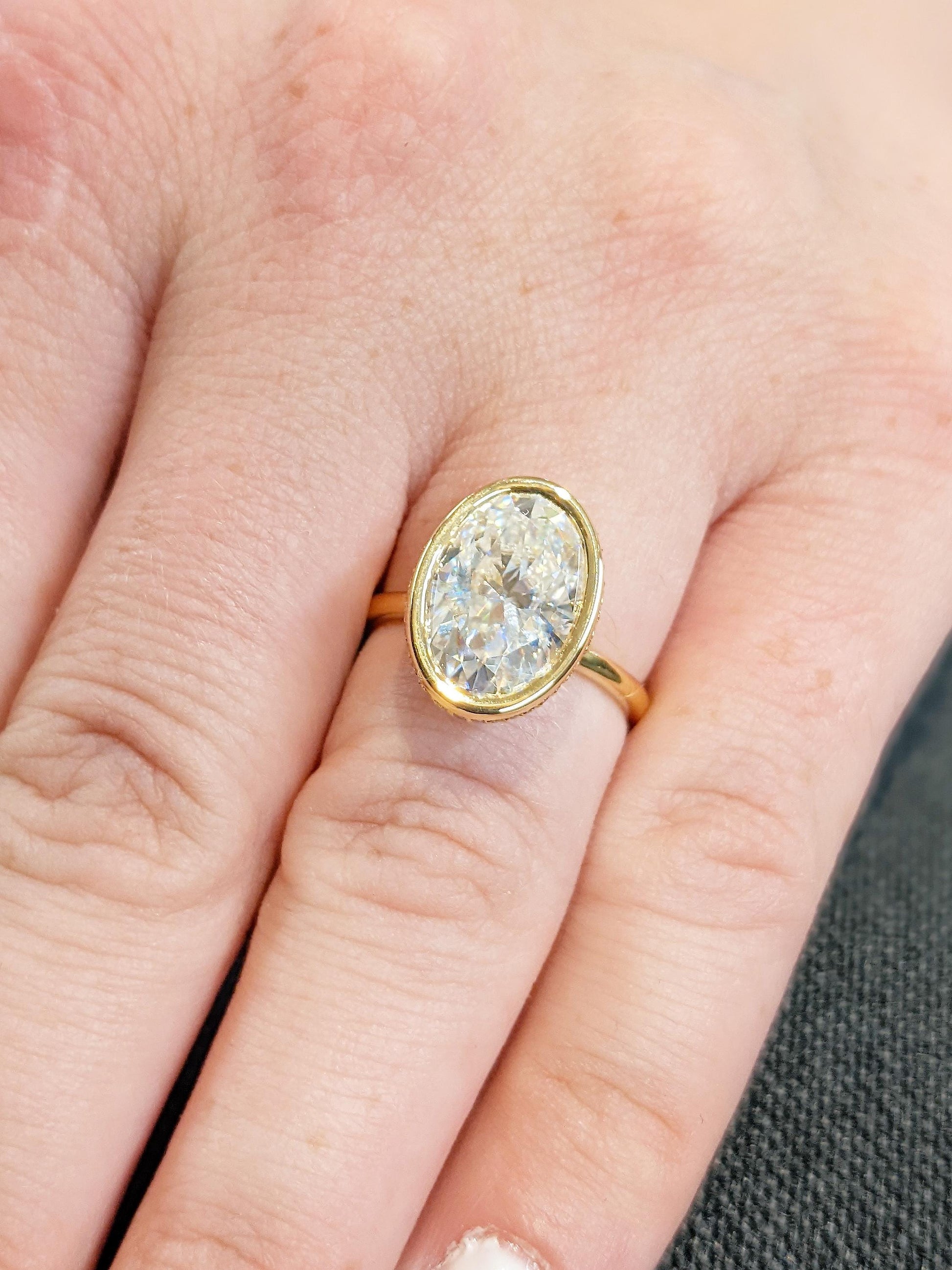 Asscher Three Stones Engagement Ring – 5.75 CT Moissanite Diamond