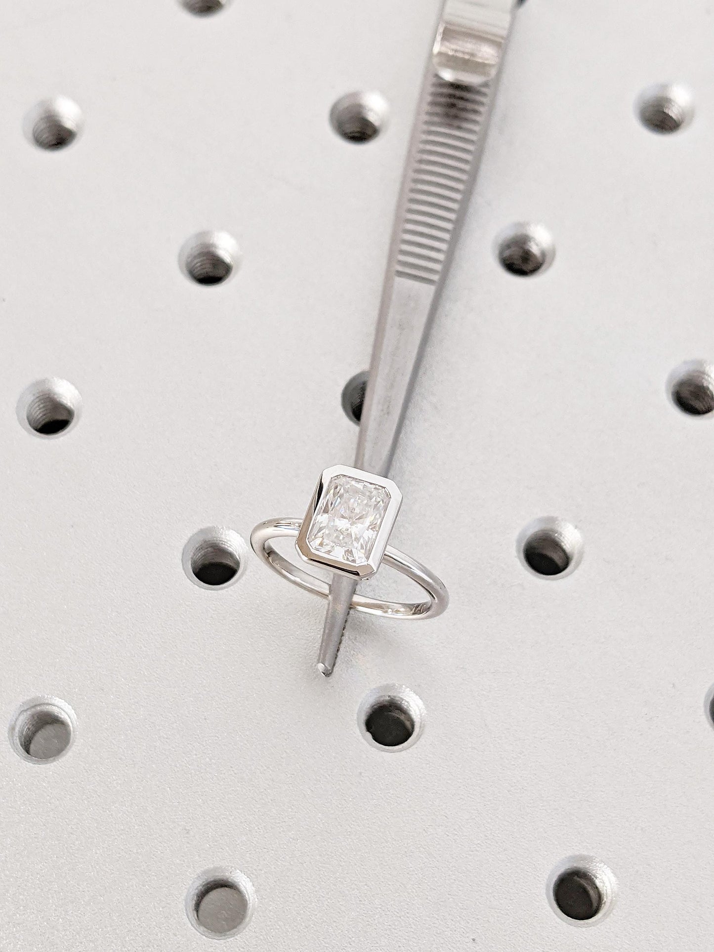 Asscher Three Stones Engagement Ring – 5.75 CT Moissanite Diamond