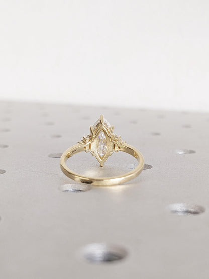 Asscher Three Stones Engagement Ring – 5.75 CT Moissanite Diamond