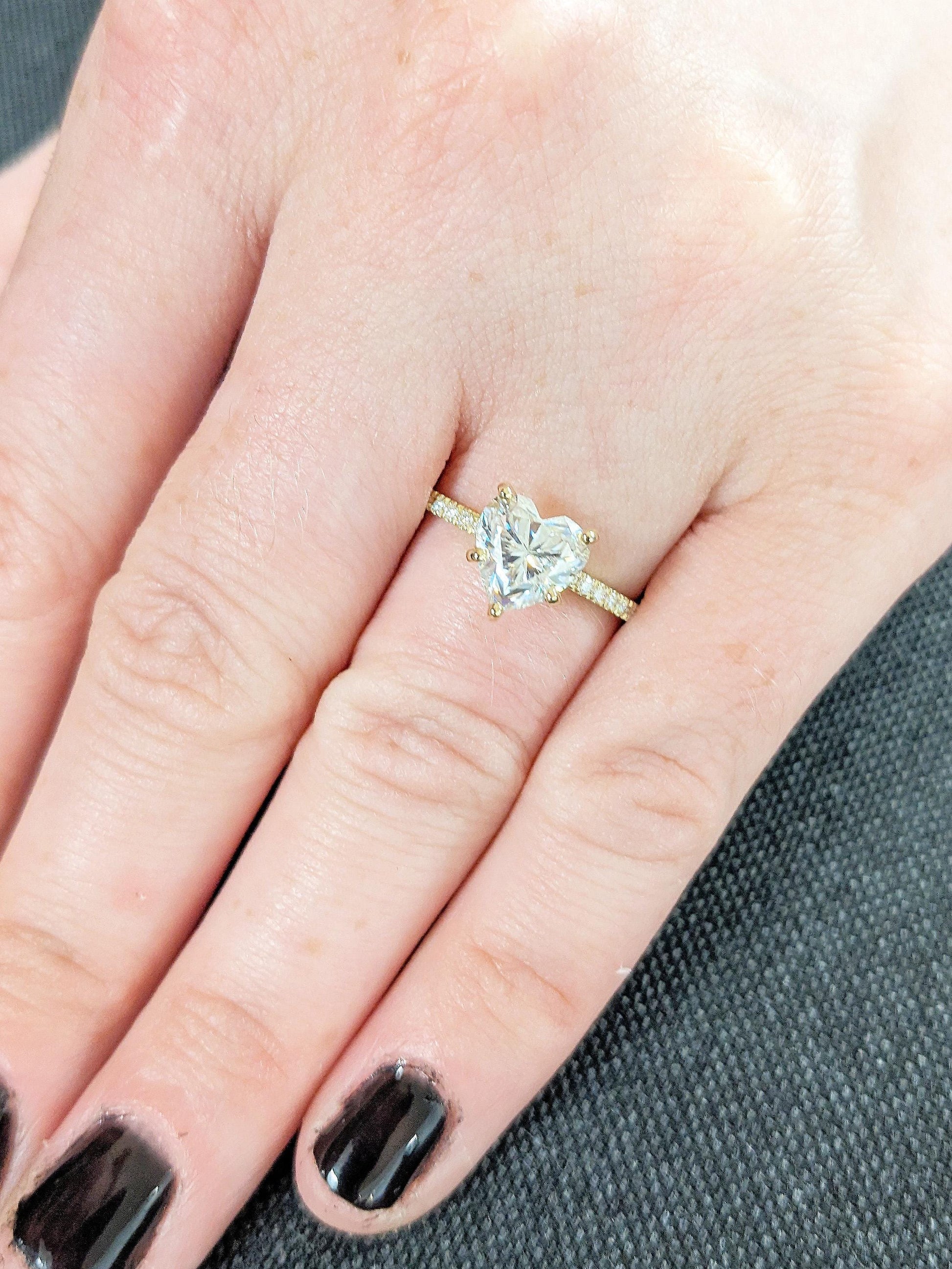 Asscher Three Stones Engagement Ring – 5.75 CT Moissanite Diamond