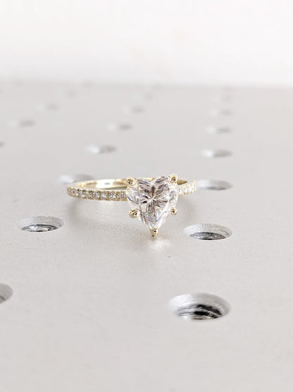 Asscher Three Stones Engagement Ring – 5.75 CT Moissanite Diamond