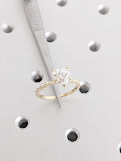 Asscher Three Stones Engagement Ring – 5.75 CT Moissanite Diamond