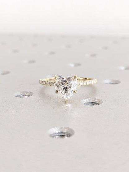 Asscher Three Stones Engagement Ring – 5.75 CT Moissanite Diamond