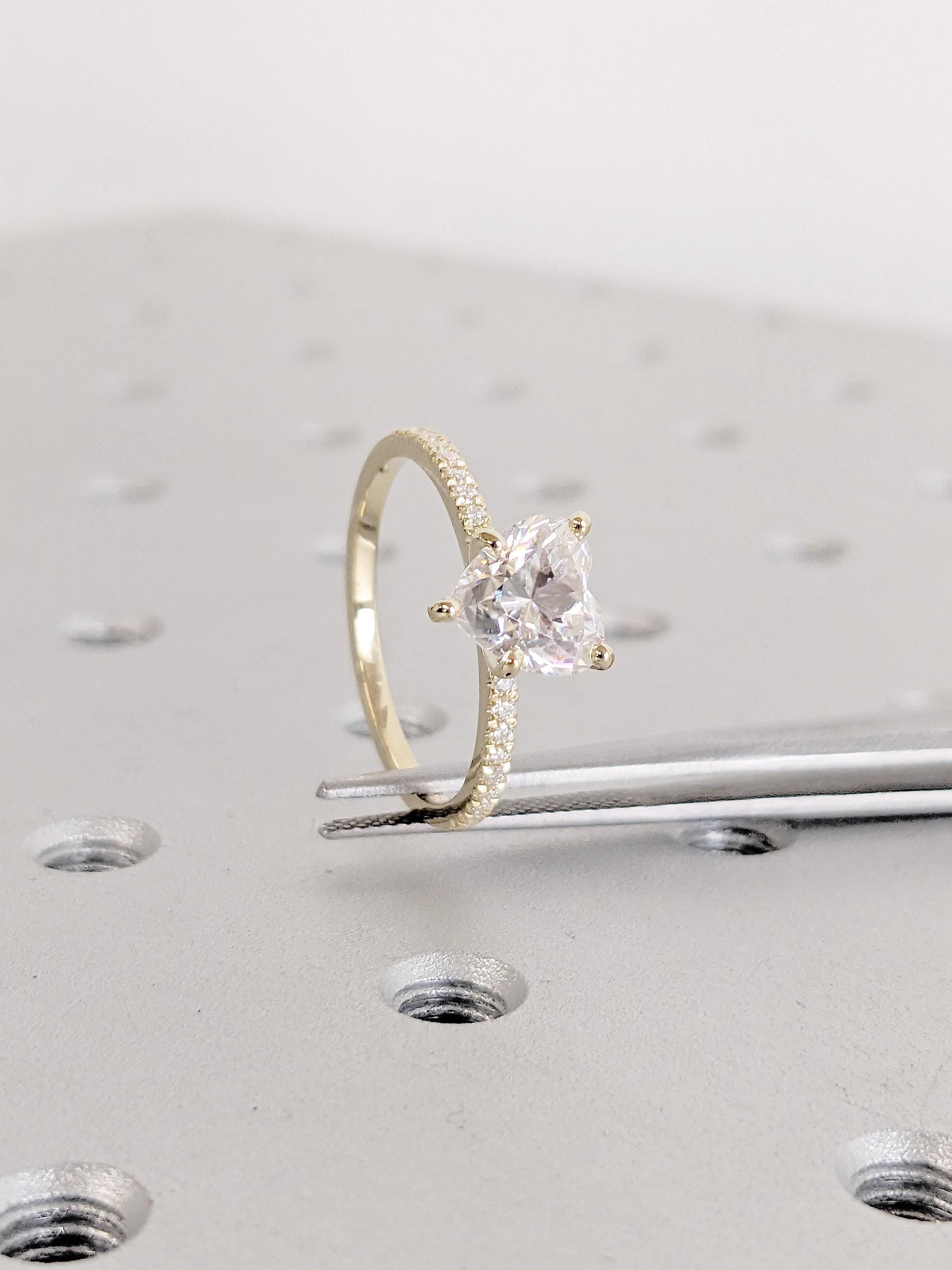 Asscher Three Stones Engagement Ring – 5.75 CT Moissanite Diamond